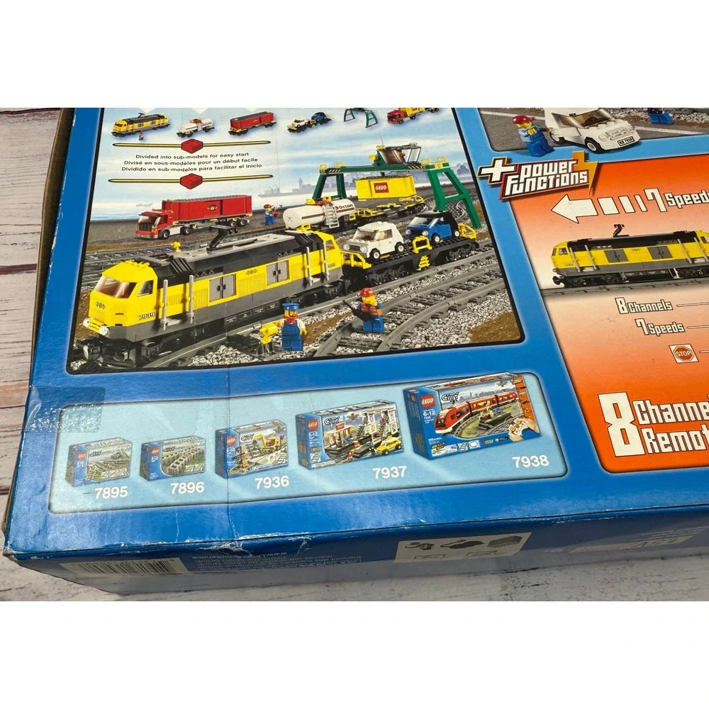LEGO City 7939 Cargo Train Retired Power Functions Motorized Set New Sealed Box